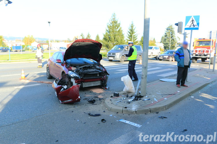 Wypadek na skrzyżowaniu Podkarpackiej