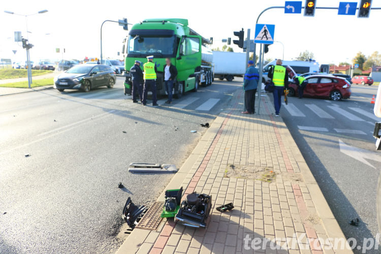 Wypadek na skrzyżowaniu Podkarpackiej