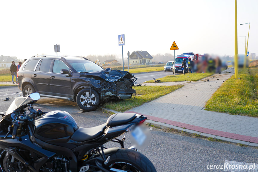 Wypadek na skrzyżowaniu w Krośnie