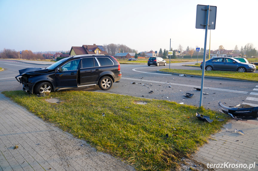 Wypadek na skrzyżowaniu w Krośnie