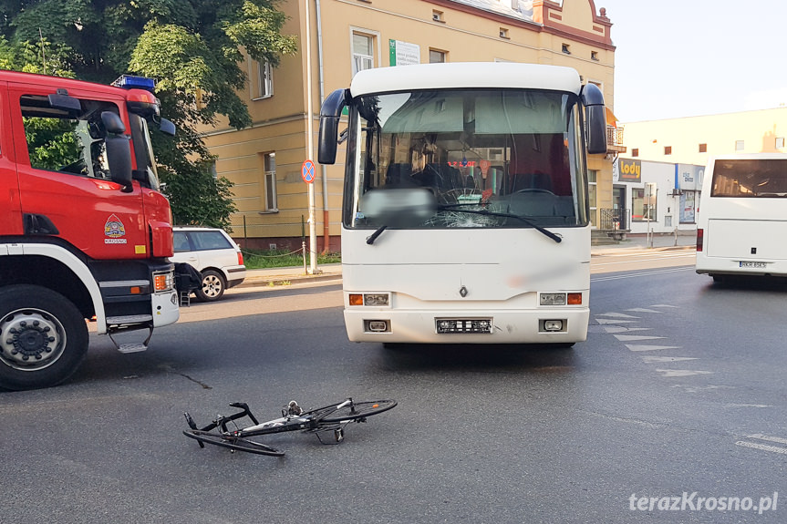 Wypadek na skrzyżowaniu w Krośnie