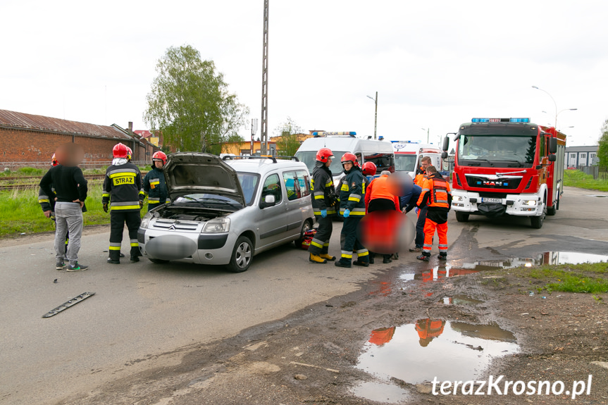 Wypadek na skrzyżowaniu w Krośnie