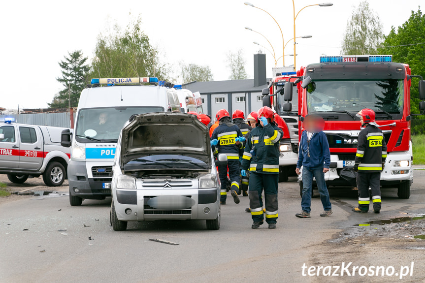 Wypadek na skrzyżowaniu w Krośnie