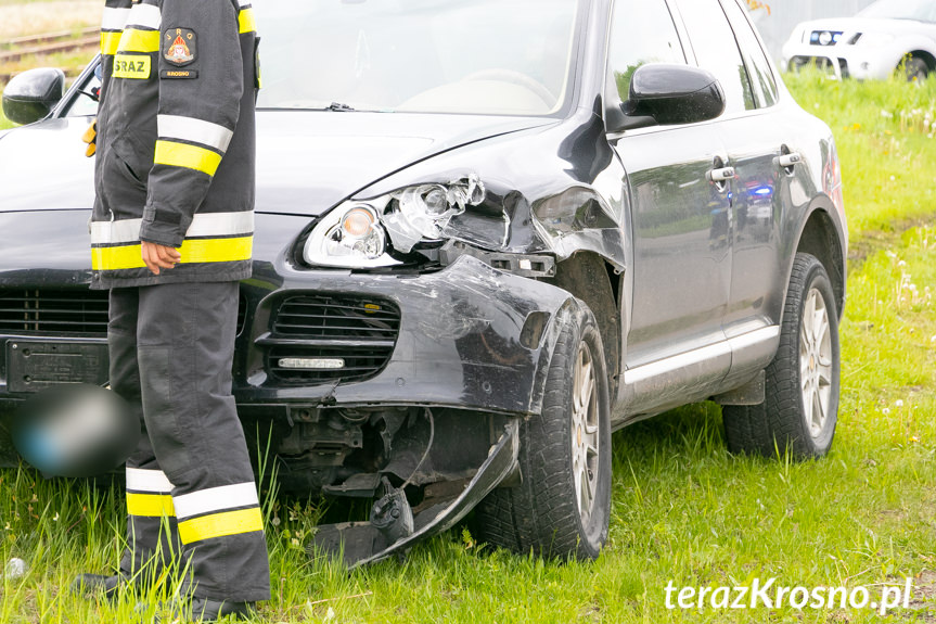 Wypadek na skrzyżowaniu w Krośnie