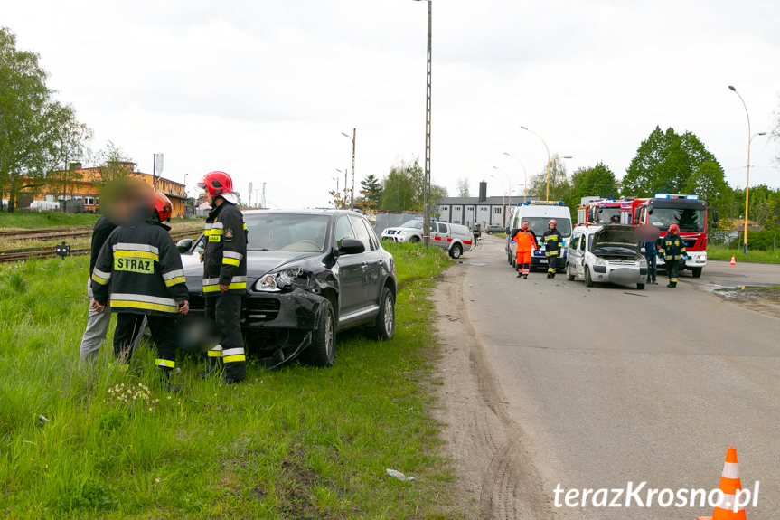 Wypadek na skrzyżowaniu w Krośnie