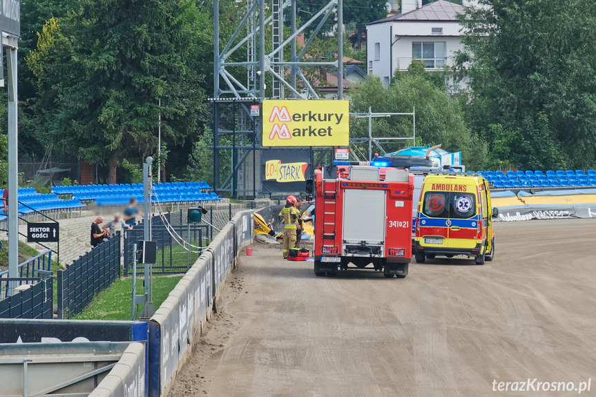 Wypadek na torze żużlowym w Krośnie