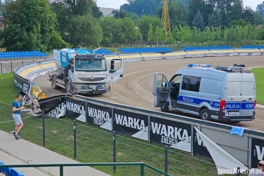 Wypadek na torze żużlowym w Krośnie