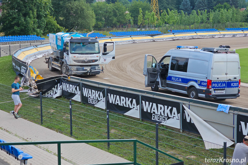 Wypadek na torze żużlowym w Krośnie