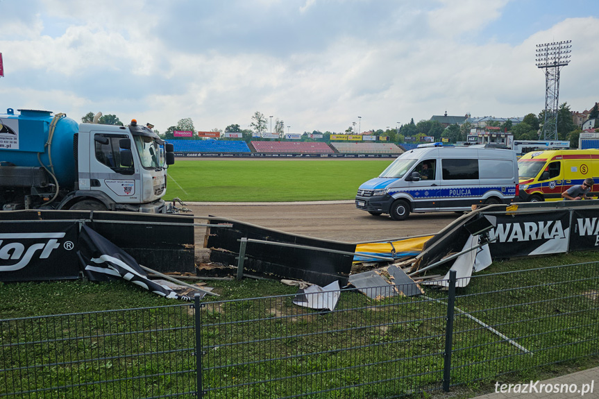 Wypadek na torze żużlowym w Krośnie