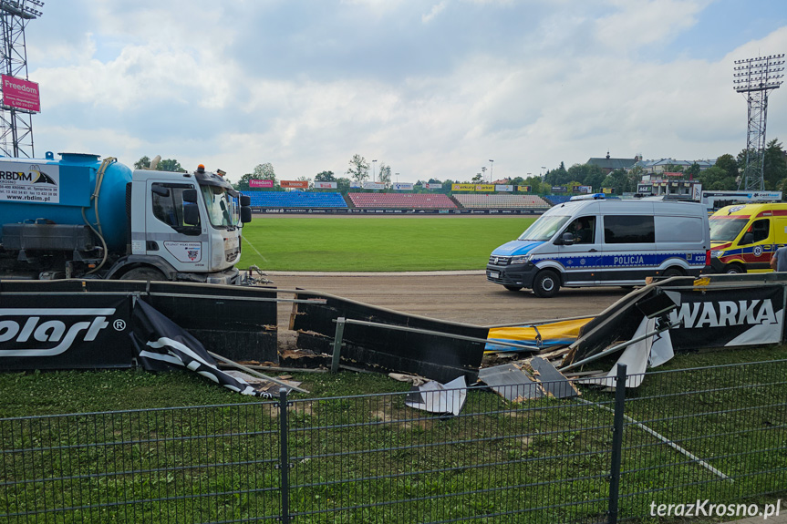 Wypadek na torze żużlowym w Krośnie