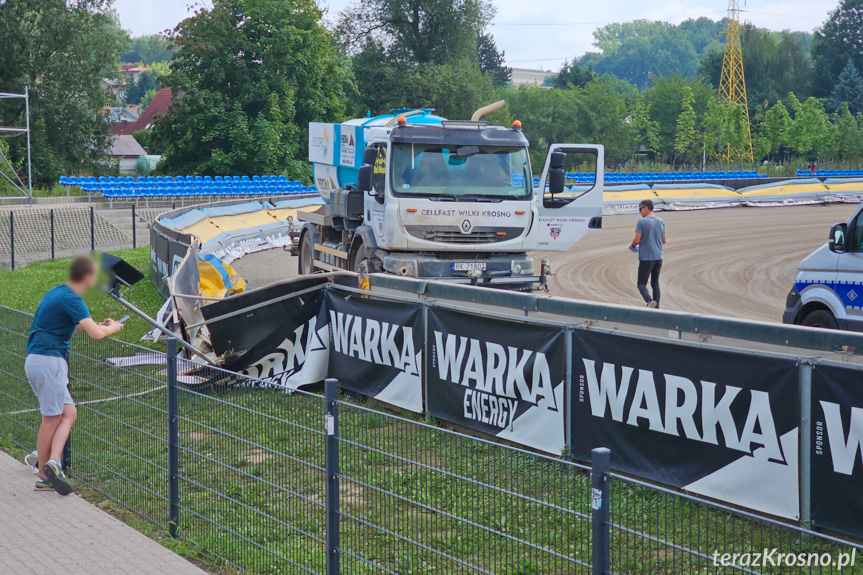 Wypadek na torze żużlowym w Krośnie