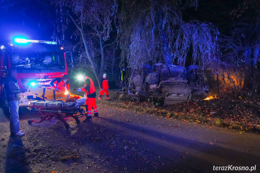 Wypadek na ul. Baczyńskiego w Krośnie