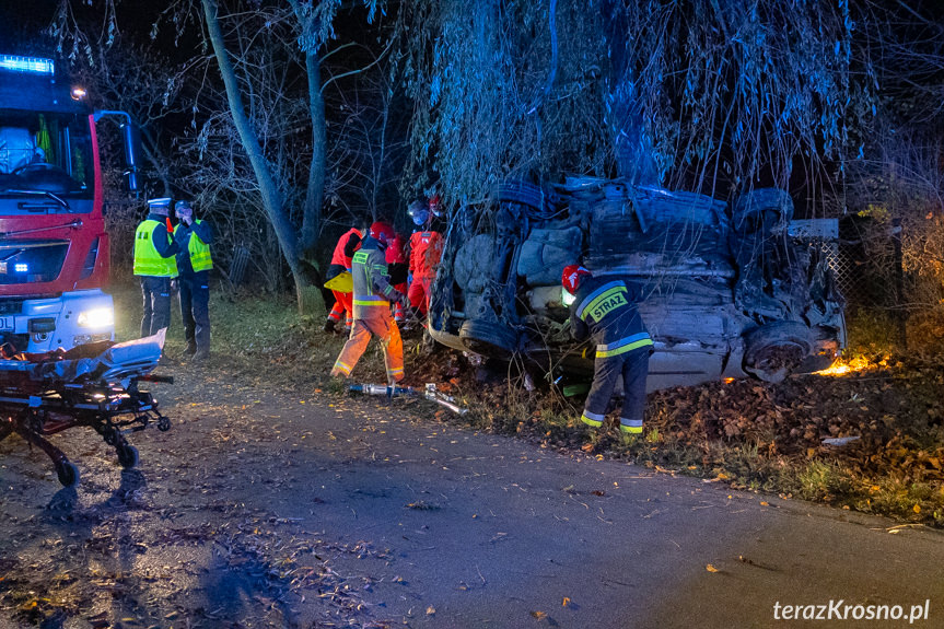 Wypadek na ul. Baczyńskiego w Krośnie