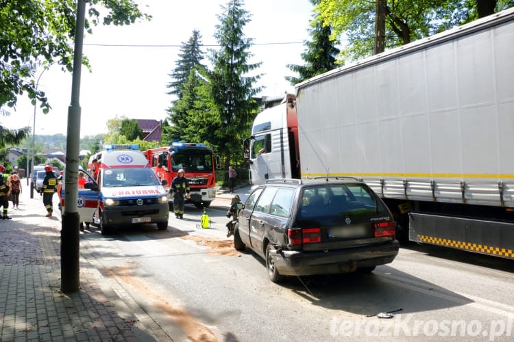 Wypadek na ul. Korczyńskiej w Krośnie