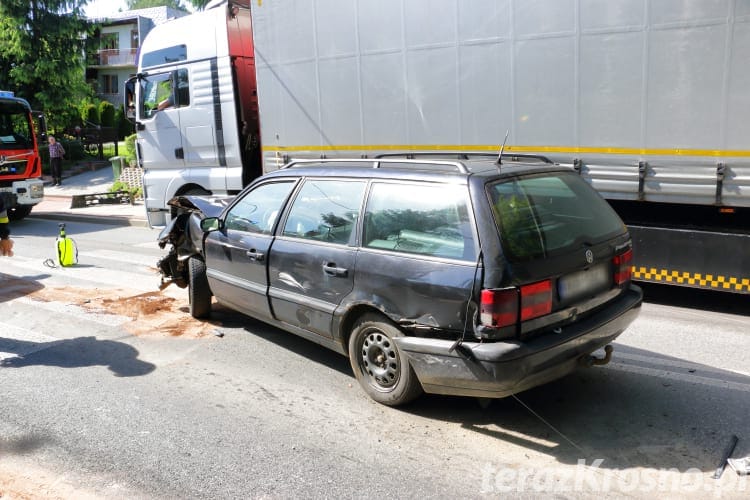 Wypadek na ul. Korczyńskiej w Krośnie