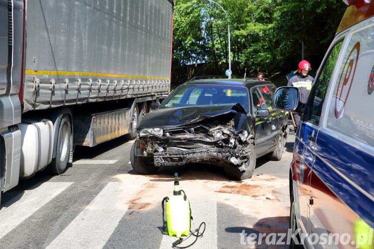 Wypadek na ul. Korczyńskiej w Krośnie