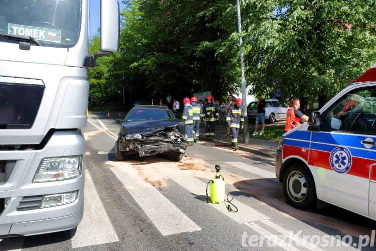 Wypadek na ul. Korczyńskiej w Krośnie