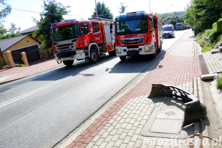 Wypadek na ul. Korczyńskiej w Krośnie