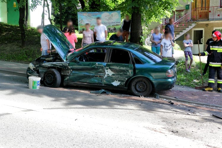 Wypadek na ul. Korczyńskiej w Krośnie