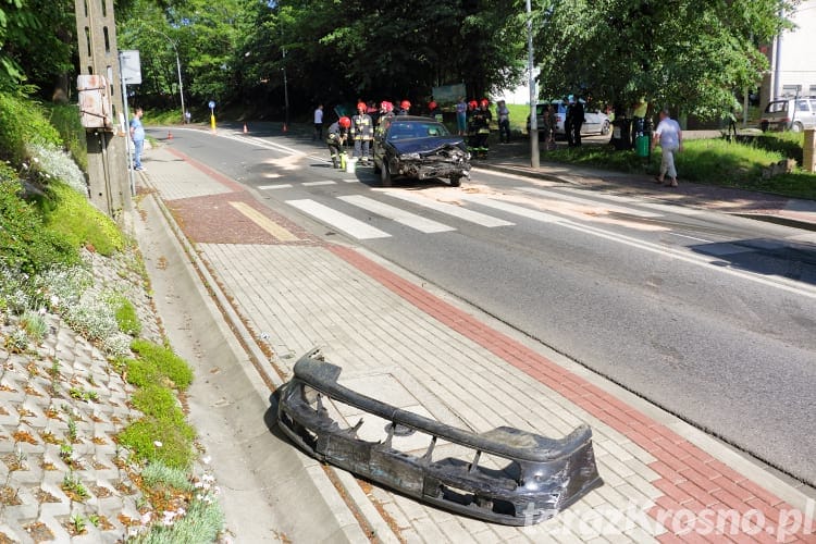 Wypadek na ul. Korczyńskiej w Krośnie