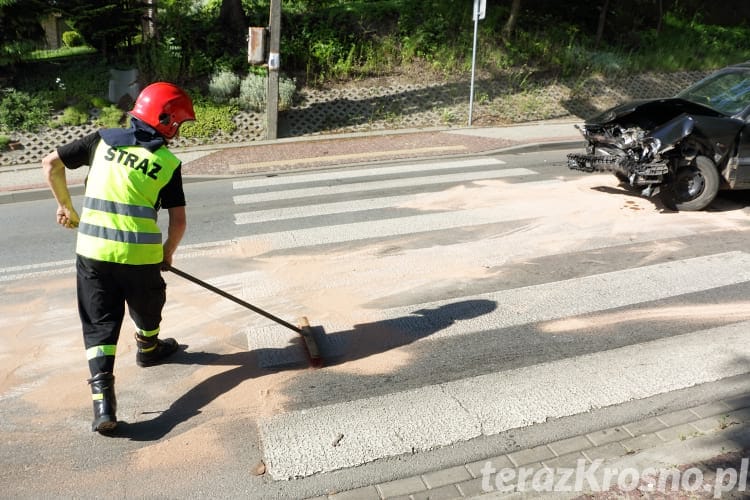 Wypadek na ul. Korczyńskiej w Krośnie