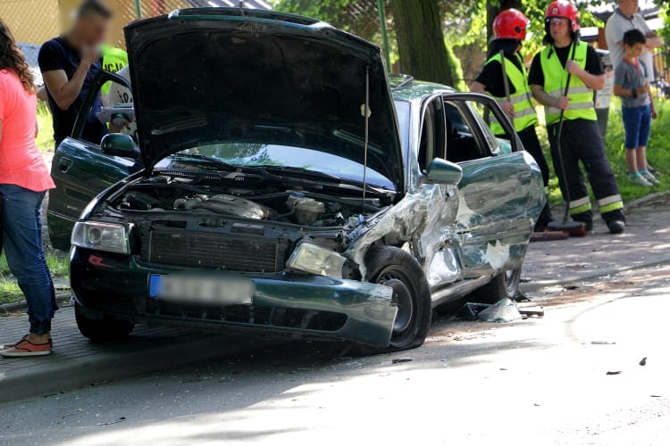 Wypadek na ul. Korczyńskiej w Krośnie