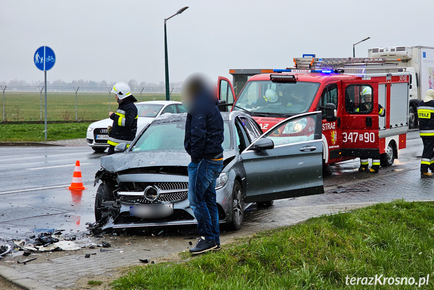 Wypadek na Zręcińskiej w Krośnie