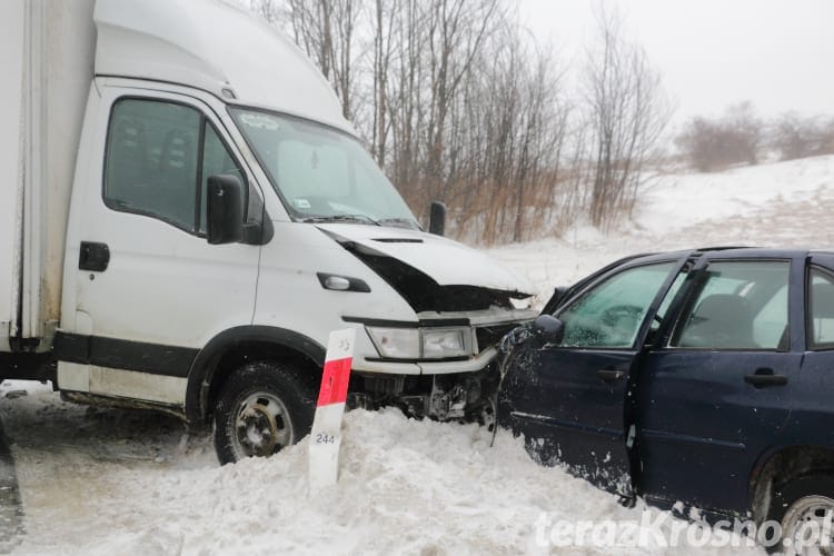 Wypadek w Klimkówce, zderzenie OSP i karetki