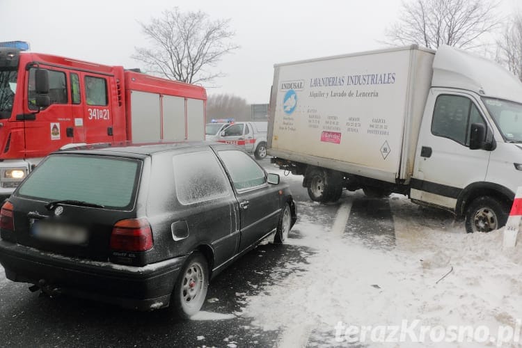 Wypadek w Klimkówce, zderzenie OSP i karetki