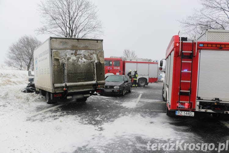 Wypadek w Klimkówce, zderzenie OSP i karetki