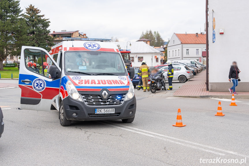 Wypadek w Korczynie na rondzie