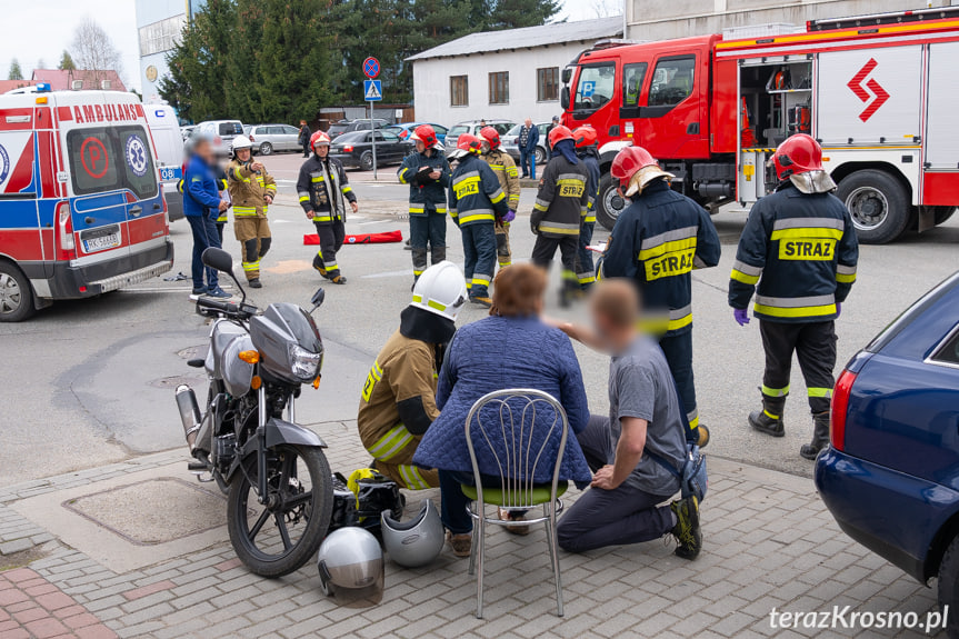 Wypadek w Korczynie na rondzie