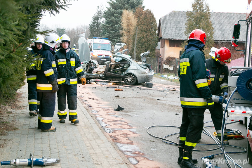 Wypadek w Krościenku Wyżnym BMW