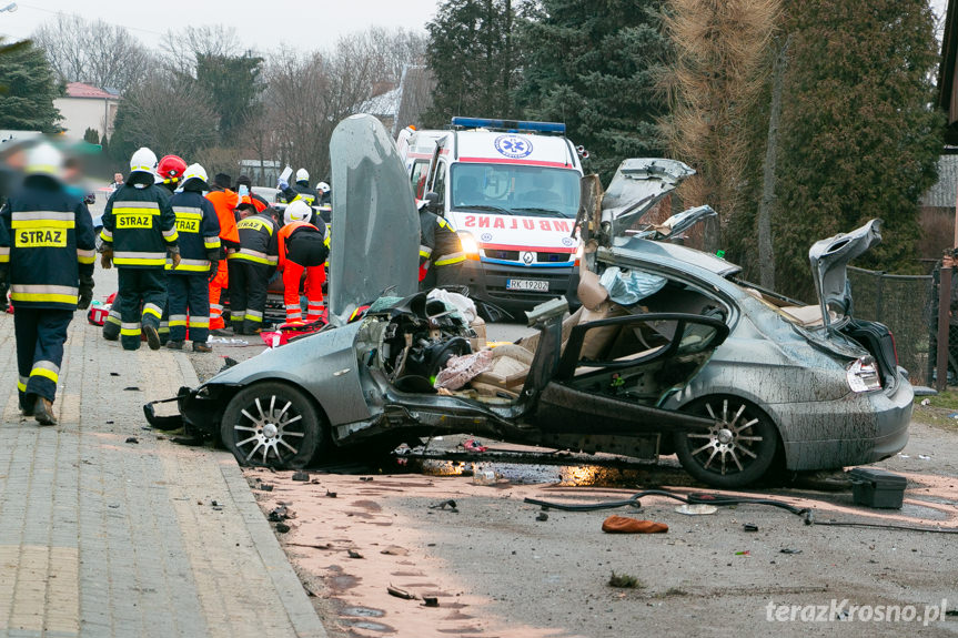 Wypadek w Krościenku Wyżnym BMW