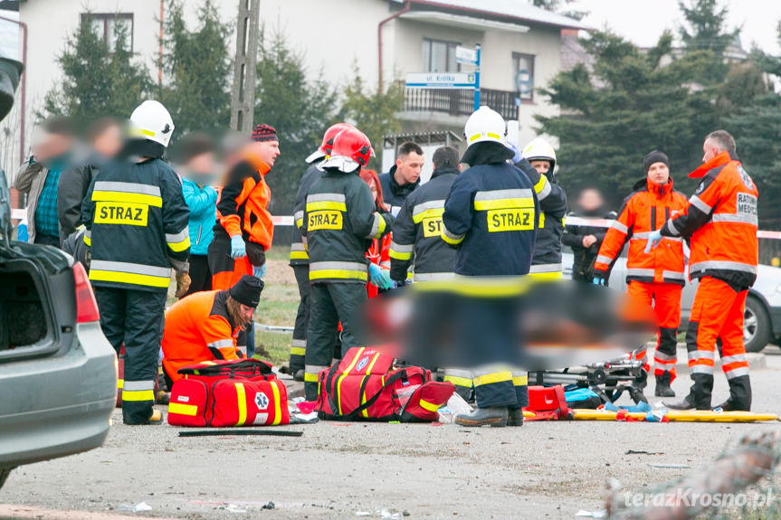 Wypadek w Krościenku Wyżnym BMW