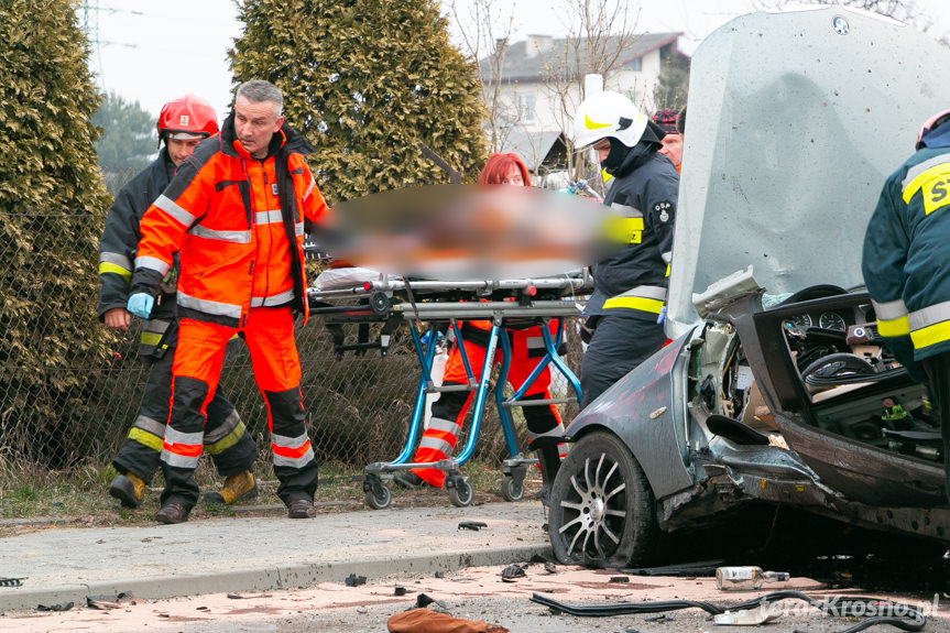 Wypadek w Krościenku Wyżnym BMW