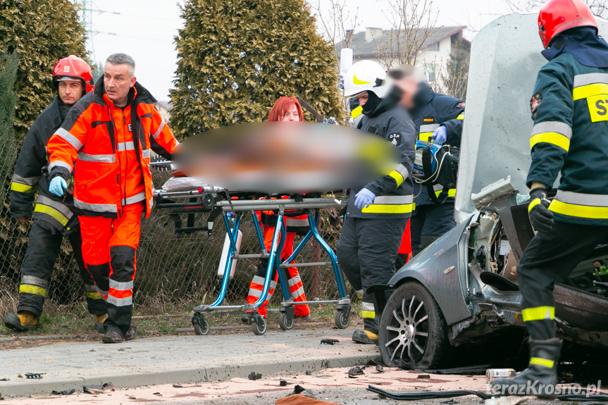 Wypadek w Krościenku Wyżnym BMW