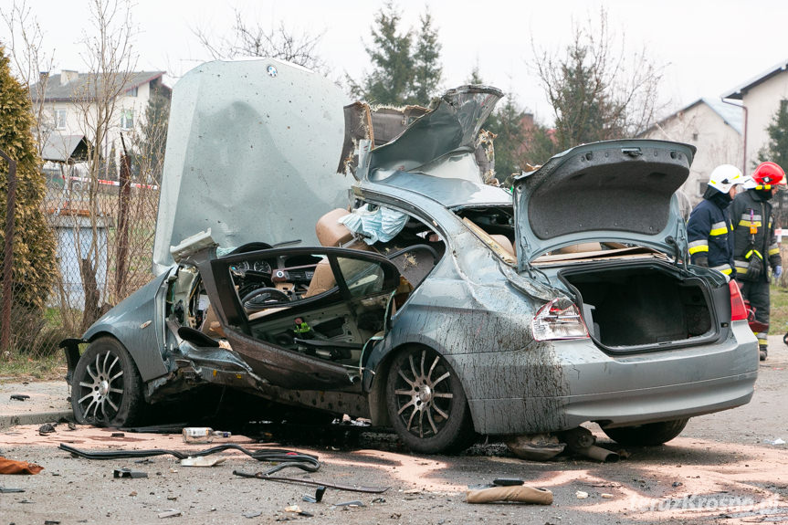 Wypadek w Krościenku Wyżnym BMW