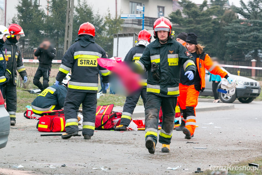 Wypadek w Krościenku Wyżnym BMW