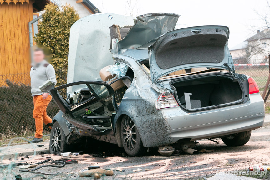 Wypadek w Krościenku Wyżnym BMW