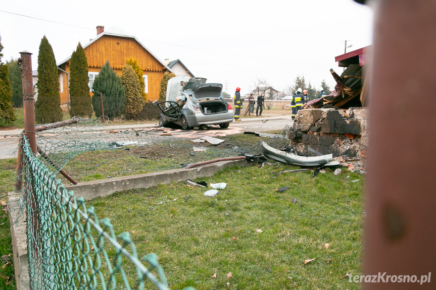 Wypadek w Krościenku Wyżnym BMW