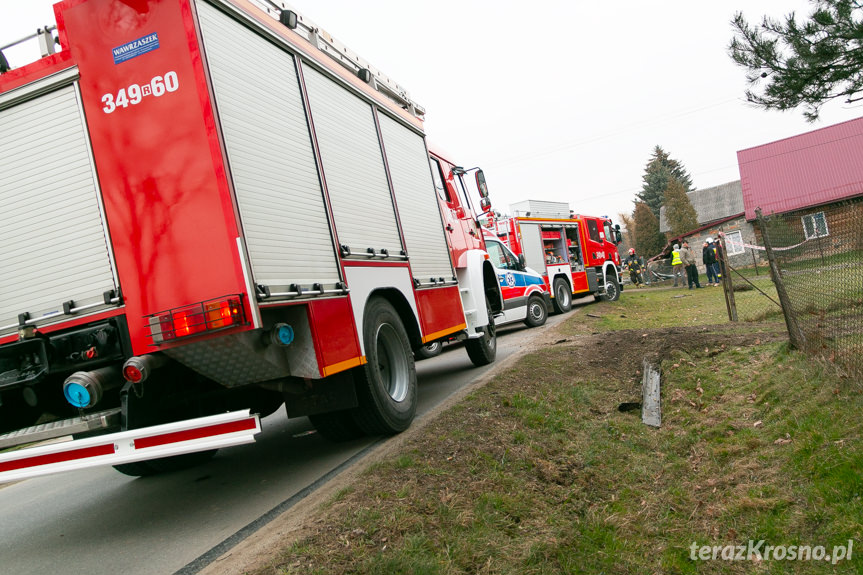 Wypadek w Krościenku Wyżnym BMW