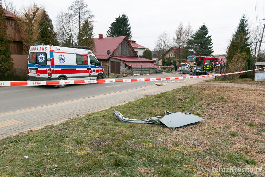 Wypadek w Krościenku Wyżnym BMW