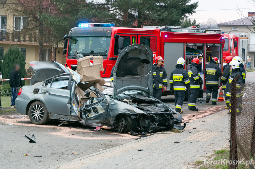 Wypadek w Krościenku Wyżnym BMW