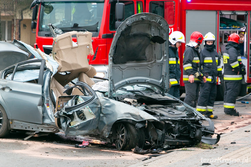 Wypadek w Krościenku Wyżnym BMW