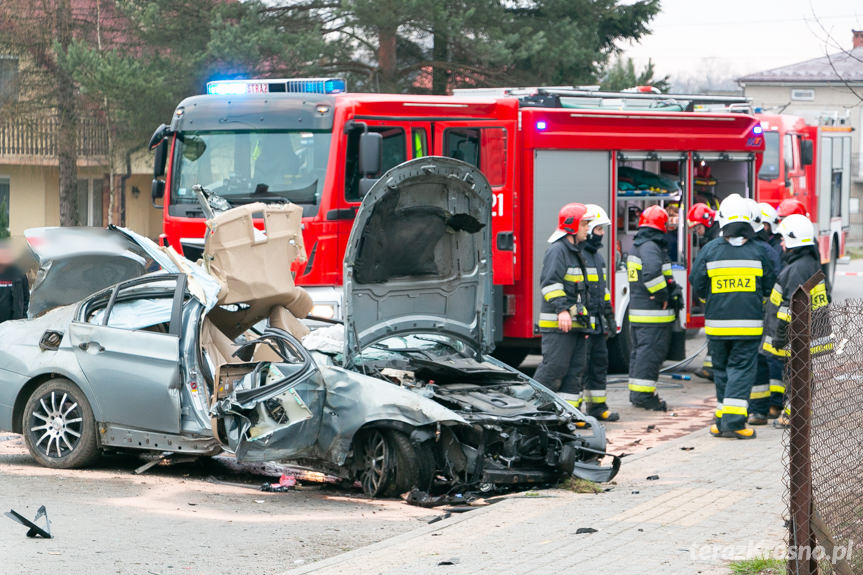 Wypadek w Krościenku Wyżnym BMW