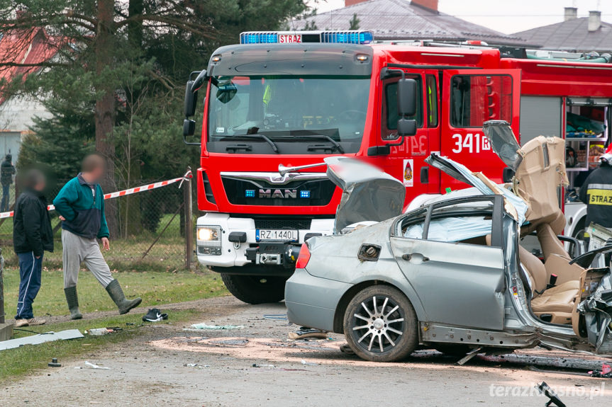 Wypadek w Krościenku Wyżnym BMW