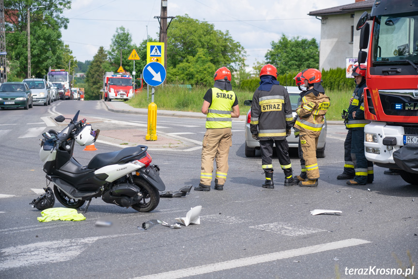 Wypadek w Krośnie na skrzyżowaniu...