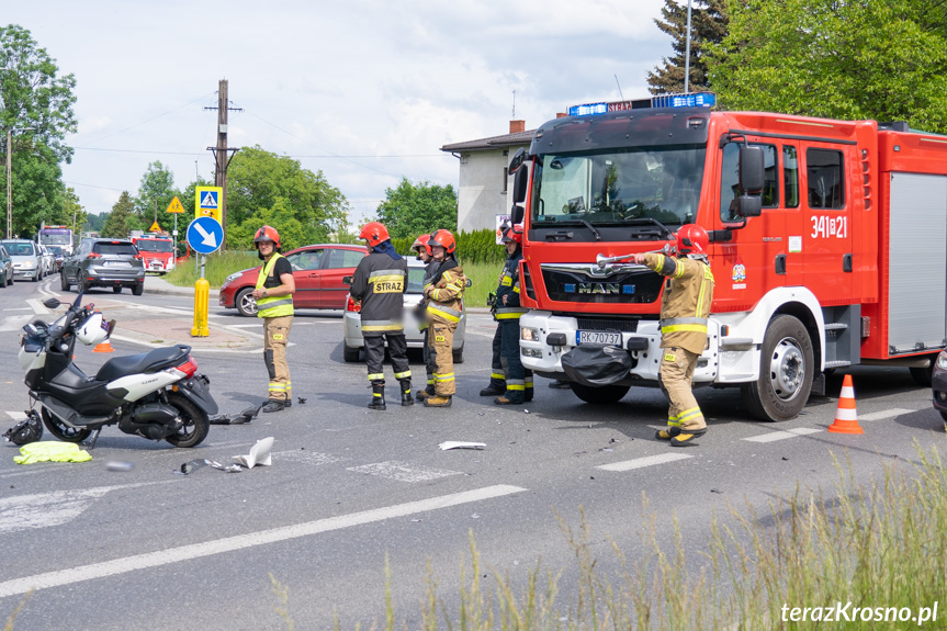 Wypadek w Krośnie na skrzyżowaniu...