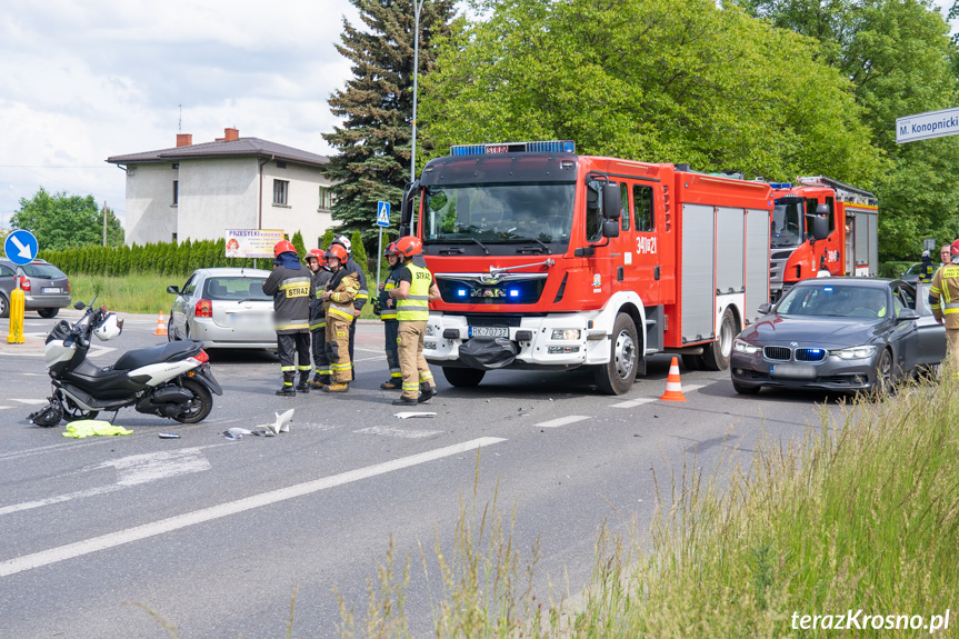 Wypadek w Krośnie na skrzyżowaniu...